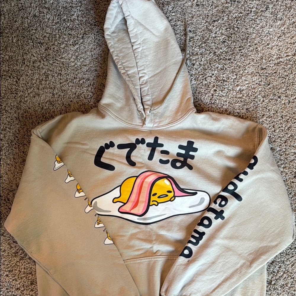 Sanrio Tan Hoodie with Graphic Design